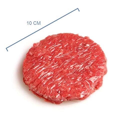 IMBALLAGGI envases Unidades año Disco para Hamburguesas de diámetro, 10 Transparente celofán