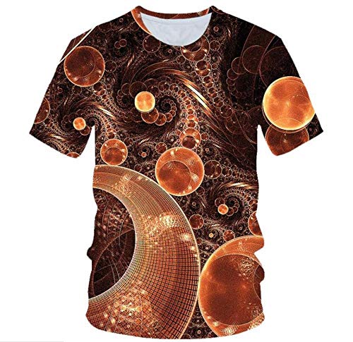 Impresión De Patrones Geométricos Tridimensionales Geniales Camiseta Summer 3D Print Design Tops De Manga Corta para Hombres Mujeres Funny Sport Casual Pullover Tees,5XL