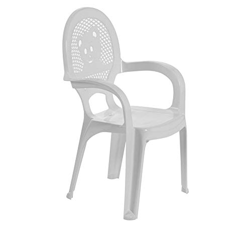 Inicio de plástico Jardín del oso de peluche Sillón de resol Mini Niños - Blanco