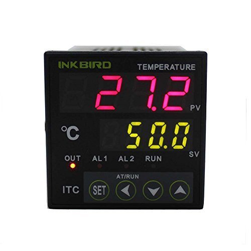 Inkbird PID Digital Controlador de Temperatura 2 Relés Omron ITC-100RH 220V, Termostato Controlador de Refrigeración y Calefacción para Acuario, Elaboración de la cerveza, Hogar y Laboratorio