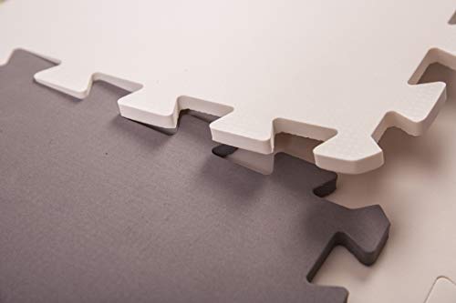 Iris Ohyama – Alfombra de protección de suelo Puzzle 8 piezas diferentes/colchón de gimnasia/fitness espuma EVA, goma EVA, beige, 30 cm