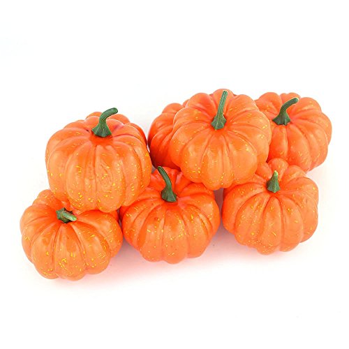 ISKYBOB 10 Piezas Mini Vegetal Calabaza Artificial Decoración para Casa Cocina Sala Halloween Restaurante Bar Club Adornos