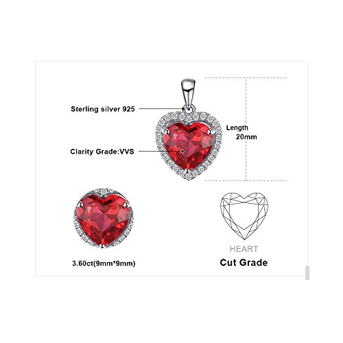 JewelryPalace Colgante Corazón del Mar Amor Para Siempre Halo Collar Plata de ley 925 cadena de caja 45cm