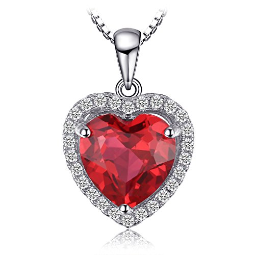 JewelryPalace Colgante Corazón del Mar Amor Para Siempre Halo Collar Plata de ley 925 cadena de caja 45cm