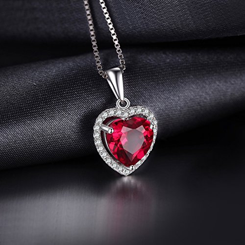 JewelryPalace Colgante Corazón del Mar Amor Para Siempre Halo Collar Plata de ley 925 cadena de caja 45cm
