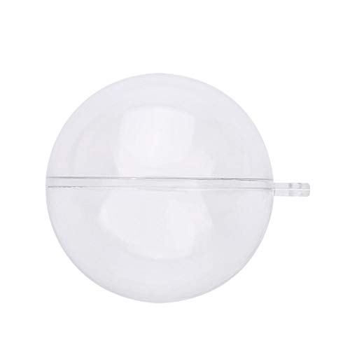 Jingyi Bola de plástico Transparente, 20 Piezas de Bola de plástico Transparente rellenables Adornos de decoración navideña de Boda, Bola de plástico vacía llenable(8CM)