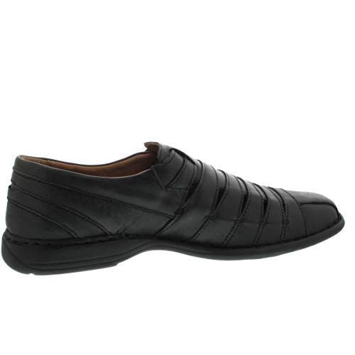 Josef Seibel 3320072713 Steven - Zapato de piel para hombre, sandalias, sandalias de panadería, plantilla extraíble, suela de goma, ligera, flexible, duradera, color Negro, talla 49 EU