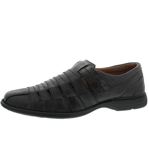 Josef Seibel 3320072713 Steven - Zapato de piel para hombre, sandalias, sandalias de panadería, plantilla extraíble, suela de goma, ligera, flexible, duradera, color Negro, talla 49 EU