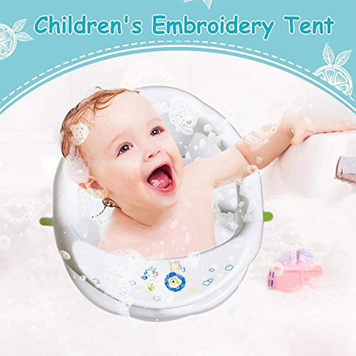 Junean Asiento de baño para bebé, asiento de bañera para bebé para sentarse, sillas de bebé plegables para sentarse, asiento de baño con respaldo y 4 ventosas para estabilidad