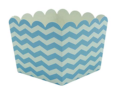 Kadisa Kit Completo Mesa Dulce para Celebraciones, Cumpleaños, Bodas, Comuniones, Fiestas, Candy Bar (Rayas Azul Pastel)