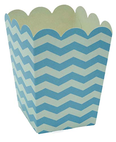 Kadisa Kit Completo Mesa Dulce para Celebraciones, Cumpleaños, Bodas, Comuniones, Fiestas, Candy Bar (Rayas Azul Pastel)