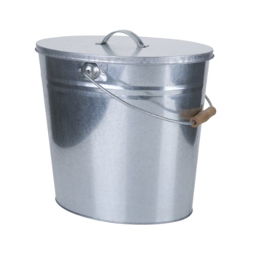 Kamino-Flam 333259 Cubo de Ceniza, Metal, Plata, 40x28x35 cm