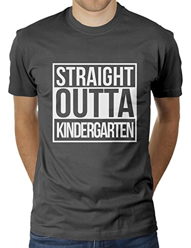 KaterLikoli Straight Outta - Camiseta para hombre antracita XXXL