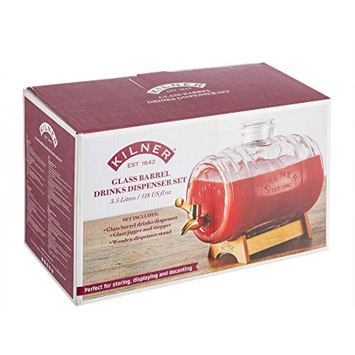 Kilner Bebidas Barril dispensador 3,5 L, 32 x 17 x 19,6 cm