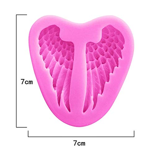 KIRALOVE Molde de Silicona - panqueque - Dos alas de ángel - Uso de Alimentos - Pasta de azúcar - Fondant - Pasteles de Magdalenas - hágalo Usted Mismo - Idea de Regalo - Hobby - Cocina