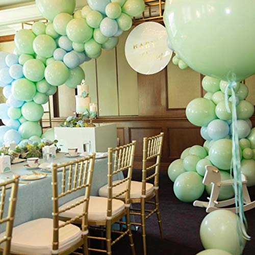 Kit de guirnalda de globos verde menta, decoraciones para fiesta de cumpleaños Guirnalda de globos, verde menta, azul, fiesta de niños, decoraciones de cumpleaños para baby shower.