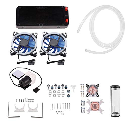 Kit de refrigeración por Agua de la computadora con Enfriador de 240 mm CPU/GPU Bloque de la Bomba del depósito LED Ventilador Disipador de Calor Herramienta de Bricolaje para AMD/Intel/NV.