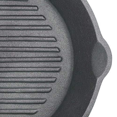Kitchen Craft KCCIRD Clearview - Sartén Parrilla Redonda de Hierro Fundido (24 cm)