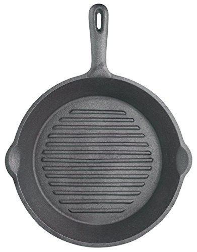 Kitchen Craft KCCIRD Clearview - Sartén Parrilla Redonda de Hierro Fundido (24 cm)