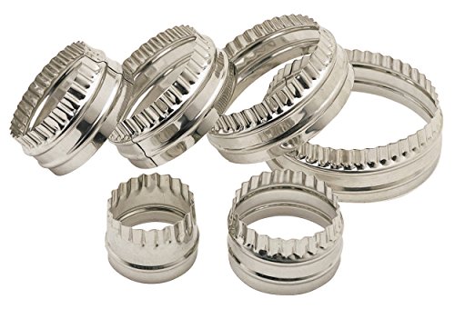 Kitchen Craft - Set de moldes para Masa y Galletas (6 Piezas, Doble Filo, Acero Inoxidable)