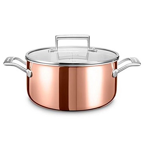 KitchenAid KC2P60LCCP Olla sopera 5 L Copper Colour Aluminio, Cobre, Acero Inoxidable - Ollas soperas (5 L, Copper Colour, Aluminio, Cobre, Acero Inoxidable, Gas, Inducción, Aluminio, Vidrio)