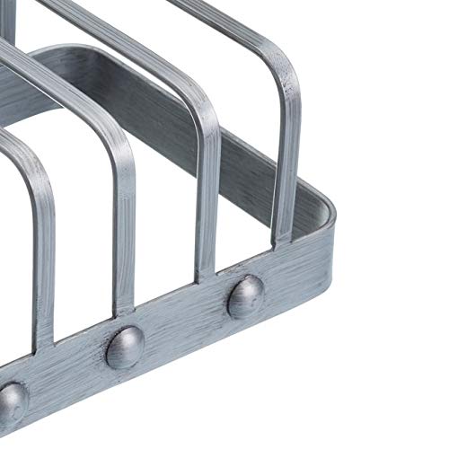Kitchencraft Industrial cocina Metal estilo Vintage soporte para tostadas, 14,5 x 11 x 7 cm (5.5 "x 4.5" x 3 "), acero, color gris, 11 x 14,3 x 7 cm)