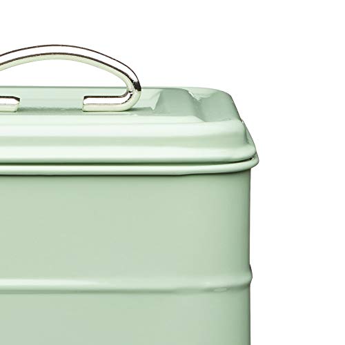 Kitchencraft Living Nostalgia lata para galletas Metal, 14,5 x 19 cm (6 "x 7.5") – English Sage, acero, verde, 14 x 14 x 19 cm