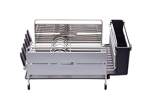 KitchenCraft Master Class - Escurreplatos Horizontal Grande de Acero Inoxidable, 44,5 x 32 x 19,5 cm