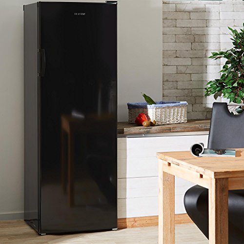 Klarstein Bigboy - Nevera, Nevera independiente, 335 L, 175 cm largo, 60 cm ancho, 6 Pisos, Cajón para verduras, Puerta de apertura intercambiable, Aspecto elegante, Independiente, Negro