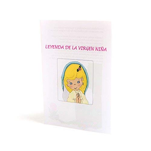 Kokomorocco Pulsera comunión Medalla Virgen niña de Plata 925 con Rosario de Perlas cultivadas en Agua Dulce y Cruz de Plata. Regalo de Cuento con la Leyenda de la Virgen niña Regalos Originales