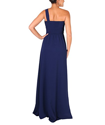 KRISP Vestido Mujer Fiesta Largo Talla Grande Hombro Descubierto Invitada Boda Dama, Azul Marino (4814), 40 EU (12 UK), 4814-NVY-12