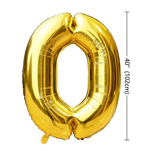 KUNGYO Letras Tipo Balón Doradas Happy Birthday+Número 60 Mylar Foil Globo+24 Piezas Negro Oro Blanco Globo de Látex 60 Años de Antigüedad Fiesta de Cumpleaños Decoraciones