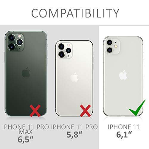 kwmobile Funda Compatible con Apple iPhone 11 - Carcasa de TPU para móvil - Cover Trasero en Azul Real