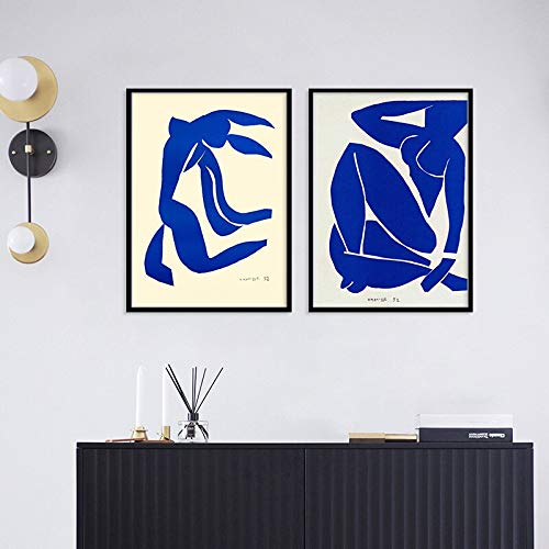 KWzEQ Decoración del hogar Impresión de Lienzo Arte de la Pared Imagen Póster Mural de carácter Abstracto Decoración de la Sala de Estar,30X45cmx2,Pintura sin Marco