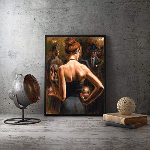 KWzEQ Imprimir en Lienzo Bailarines de Tango para decoración del hogar Fotos póster de Arte de pared70x90cmPintura sin Marco