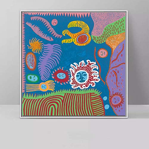 KWzEQ Niños Arte Habitación Infantil Pintura Decorativa Lienzo Arte Pintura Cartel de Dibujos Animados Mural Decoración del hogar,Pintura sin Marco,60X60cm