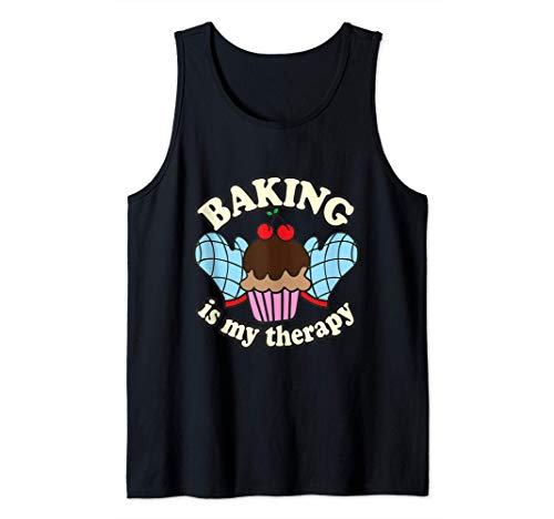 La repostería es mi terapia Pastelito de magdalena pastelero Camiseta sin Mangas