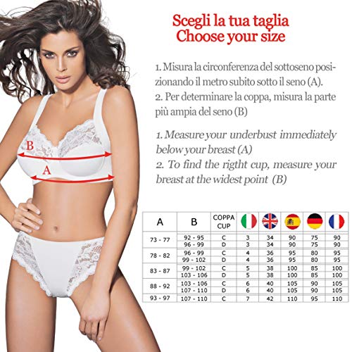 Lady Bella P6738 Body Reductor para Mujer en Copas D - Faja Moldeadora sin Aros, preformada, no Acolchada y sin Costuras - Body Interior de Doble Tela para un Vientre Plano (Negro, 105D)
