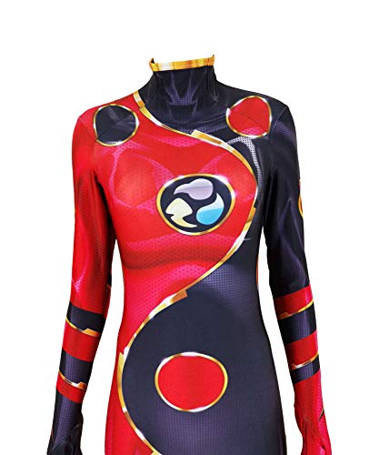 Ladybug Body Cosplay Disfraz 3d Imprimir Superhéroe Halloween Chica Adulto/Niño Zentai Traje,Child-M