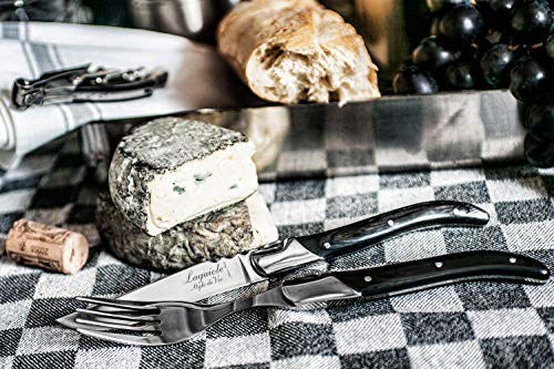 Laguiole Style de Vie Luxury Line - Cuchillo para carne (6 piezas, madera de ébano)