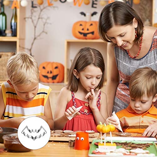 LAITER 9 Pcs Cortadorespara Galletas de Halloween Moldes de Galletas de Acero Inoxidable Forma de Elemento Halloween (Murciélago Castillo Sombrero Atatúd Gato Araña Búho Bruja) para Hacer Galletas