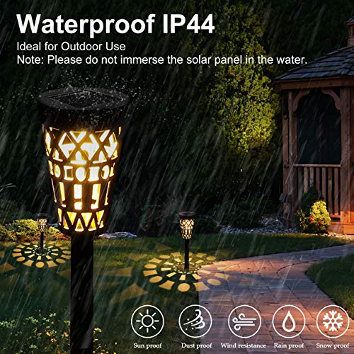 Lámpara Solare para Jardín GolWof 6 Piezas Luz Solar Exterior Impermeable Luces Solar Exterior Luces Exterior Iluminación Decorativa para Terraza Césped Patio Festival Navidad - Luz Blanca Cálida