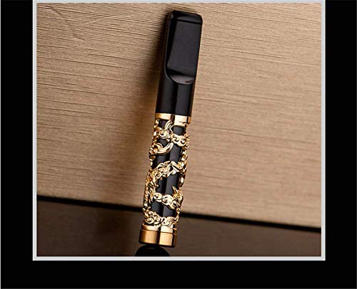 LBKKBL  Tipo Varilla Lavable del Filtro de la Salud del Tenedor del Cigarrillo del Filtro de la Barra sostenedor del Cigarrillo del dragón, Amarillo Claro