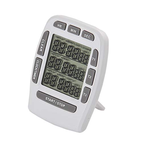 LCD digital temporizador de cocina temporizadores magnéticos temporizador de cocina de 3 canales de visualización de la hora / minutos / segundos, AM / PM Gadgets de cocina cocinando las herramientas