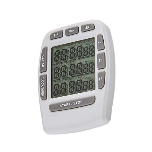 LCD digital temporizador de cocina temporizadores magnéticos temporizador de cocina de 3 canales de visualización de la hora / minutos / segundos, AM / PM Gadgets de cocina cocinando las herramientas