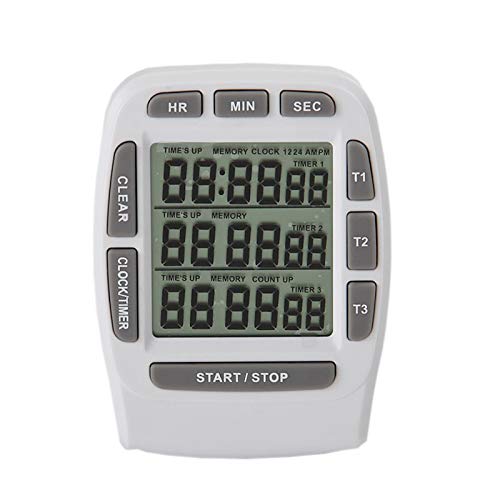 LCD digital temporizador de cocina temporizadores magnéticos temporizador de cocina de 3 canales de visualización de la hora / minutos / segundos, AM / PM Gadgets de cocina cocinando las herramientas