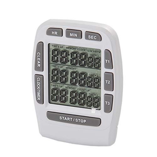 LCD digital temporizador de cocina temporizadores magnéticos temporizador de cocina de 3 canales de visualización de la hora / minutos / segundos, AM / PM Gadgets de cocina cocinando las herramientas