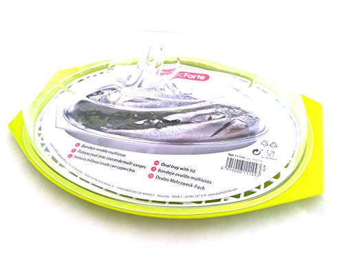 LCQI Bandeja Descongelar Alimentos Recipiente Plástico Tapa Rejilla Descongelación Rápida (Verde)