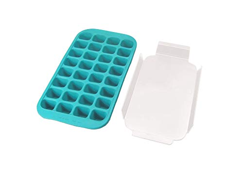 Lékué Cubitera de hielos, Caucho Natural, Azul, 32 cavidades