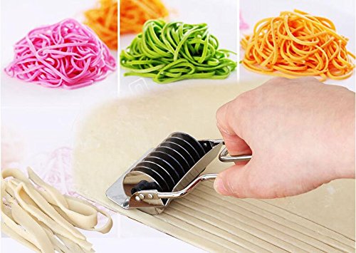 lezed Máquina para Pasta Manual Pasta Maker, Pasta, Acero Inoxidable de Mini de Manual de Pasta de Rejilla de Ruedas de Prensa, Masa Sustitución de Bloque
